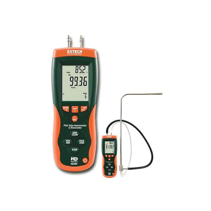 Afbeelding van EX-HD350 Extech pitotbuis Luchtsnelheid/Drukverschilmeter