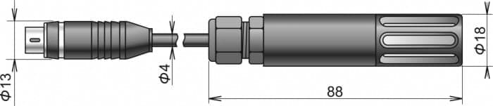 Afbeelding van TRHD-102D Digitale (uitwisselbare) temperatuur/RV sensor (MiniDin)