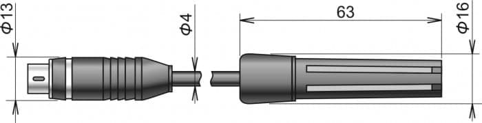 Afbeelding van TRHD-103D Temperatuur/Relatieve vocht sensor (MiniDin)