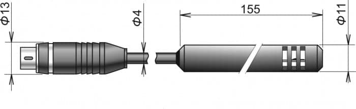 Afbeelding van TRHD-104D Digitale (uitwisselbare) temperatuur/RV sensor (MiniDin)