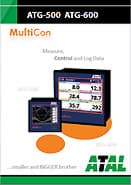 Atal brochure industriele recorder/regelaar met touchscreen display. 