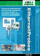 Atal brochure ethernet gebaseerde sensoren Eenvoudig uitlezen via een webbrowser en alarmering per email Ondersteund o.a. SNMP, Modbus TCP