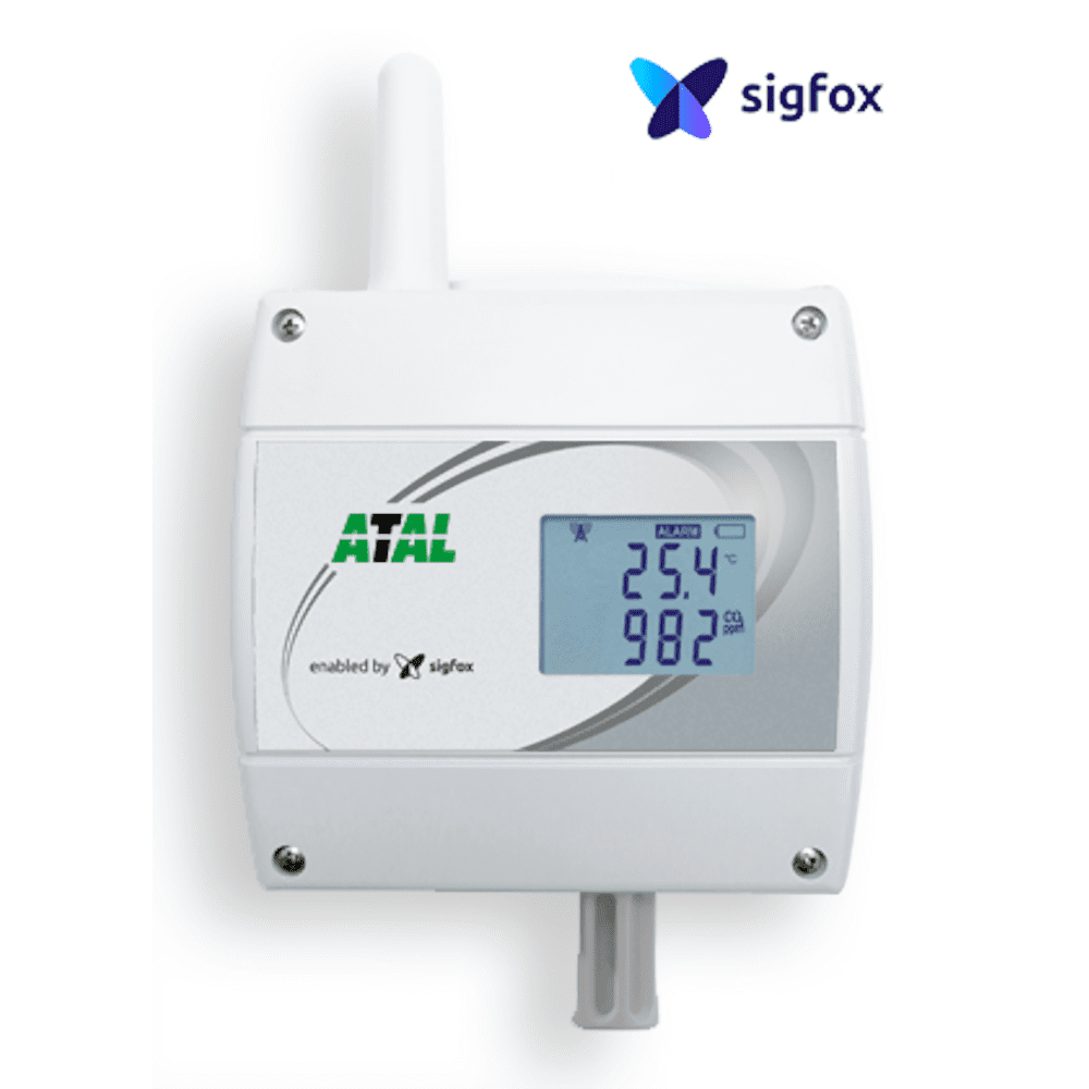 Afbeelding van ASF-22 Draadloze sensor voor temperatuur en CO2 met Sigfox communicatie