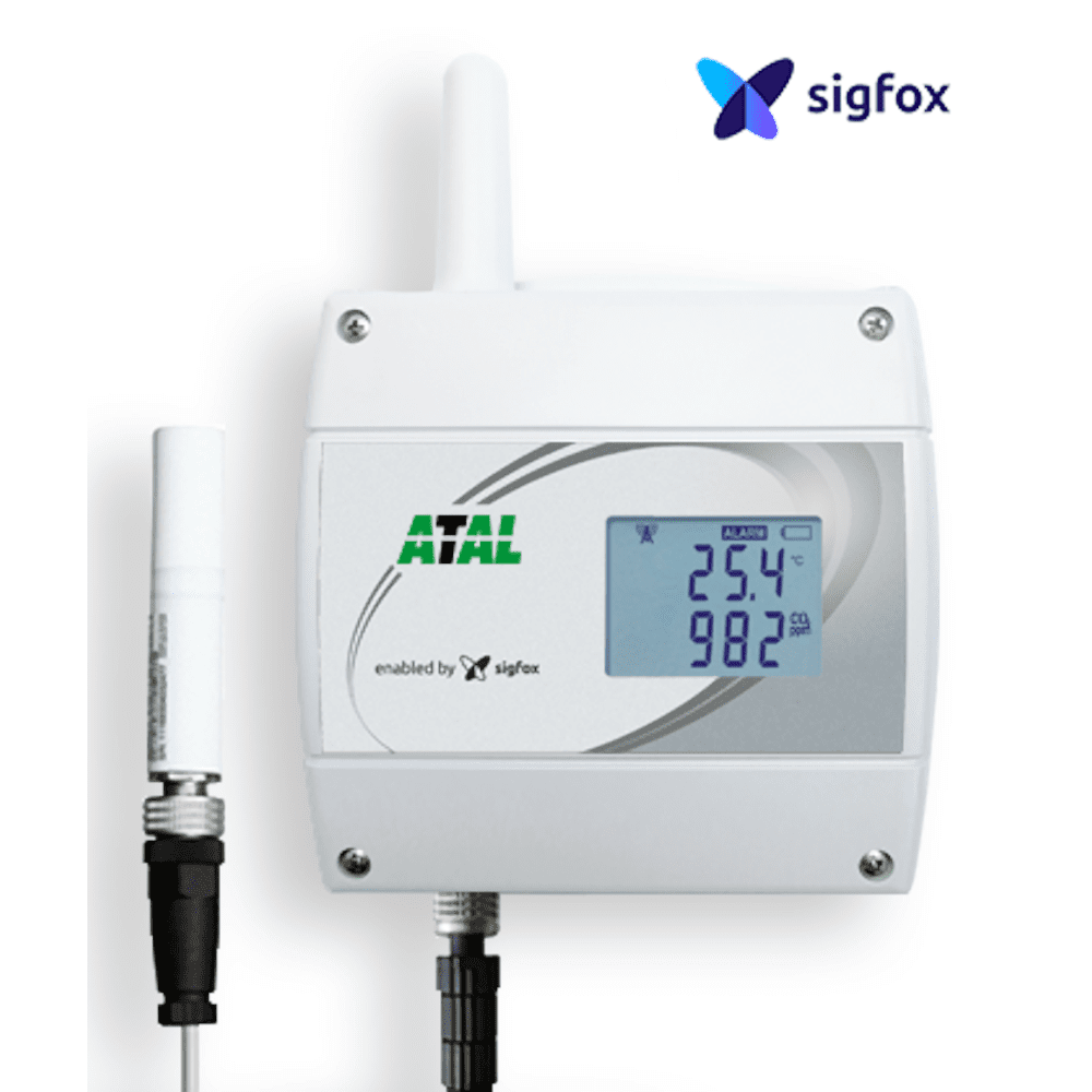 Afbeelding van ASF-23 Draadloze sensor voor temperatuur, atmosferische druk en CO2 met Sigfox communicatie