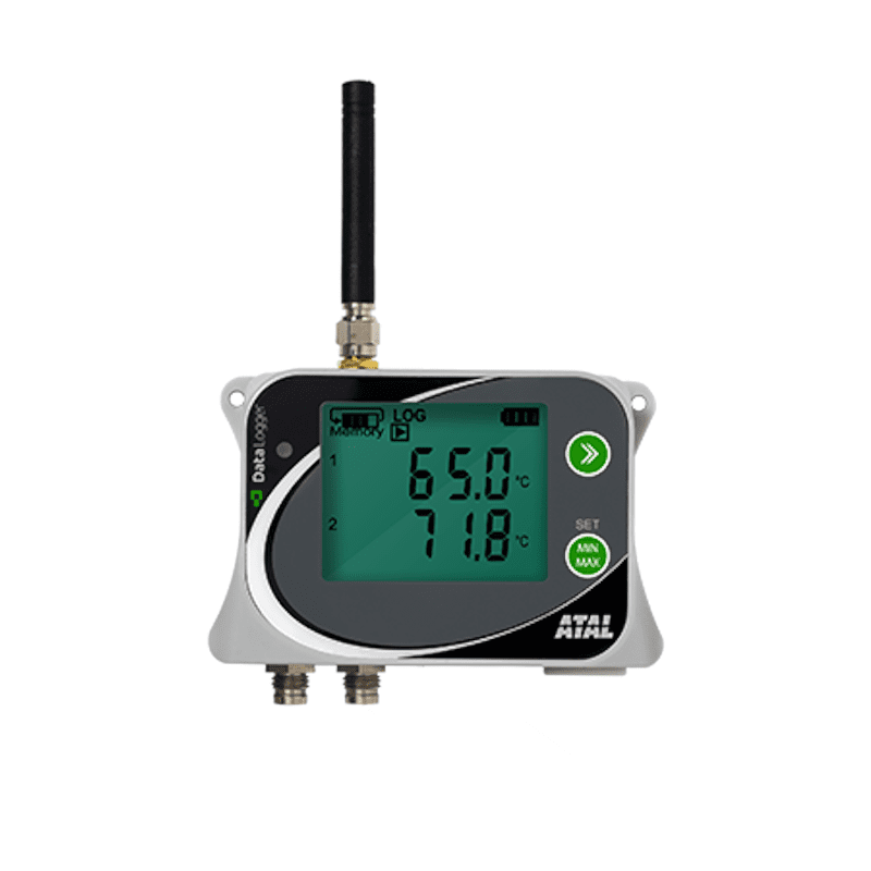 Afbeelding van ATR-03-G temperatuurdatalogger met 2 PT1000 ingangen en GSM communicatie