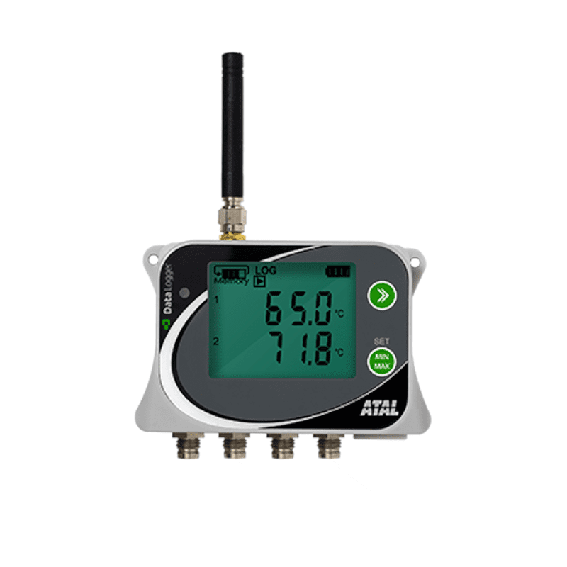 Afbeelding van ATR-05-G Temperatuur datalogger met 4 ingangen voor PT1000 sensoren met GSM-modem