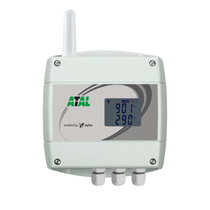 Afbeelding van ASF-27 Draadloze temperatuursensor voor 3 externe thermokoppels en met 1 interne temperatuursensor met Sigfox communicatie