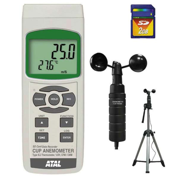 Afbeelding van SD-AMx4257 Meter / Datalogger met SD kaart voor luchtsnelheid en temperatuur