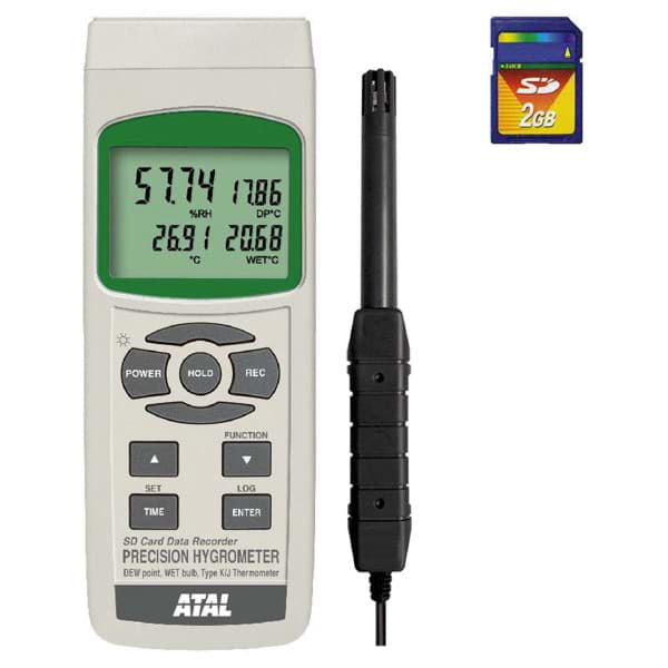 Afbeelding van SD-HTx3027 precisie vochtigheidsmeter/datalogger met SD-kaart