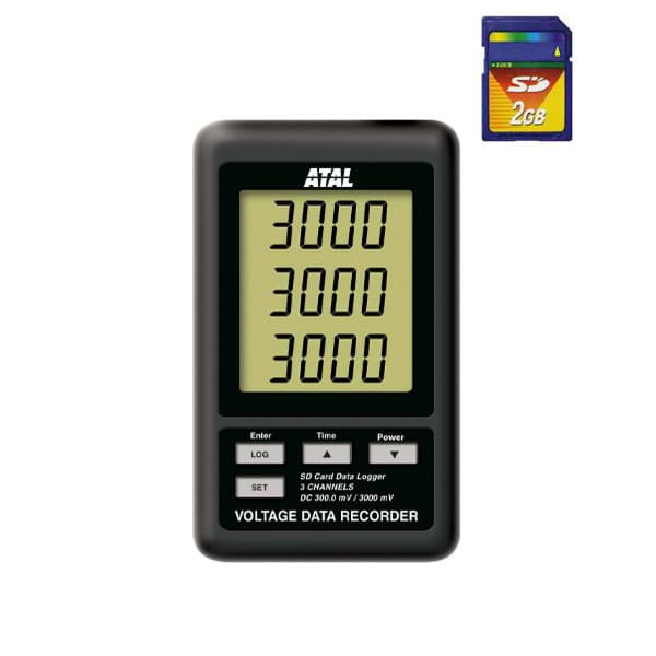 Afbeelding van SD-MMVx387 3-kanaals datalogger met SDkaart - DC voltage