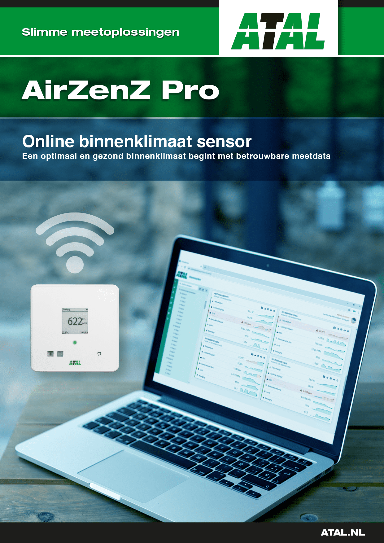 Atal brochure online binnenklimaat sensor voor een optimaal en gezond binnenklimaat, dat begint met betrouwbare meetdata